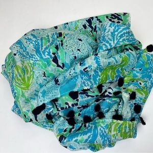LILLY PULITZER Murfee Pompom Scarf in Let’s Cha Cha